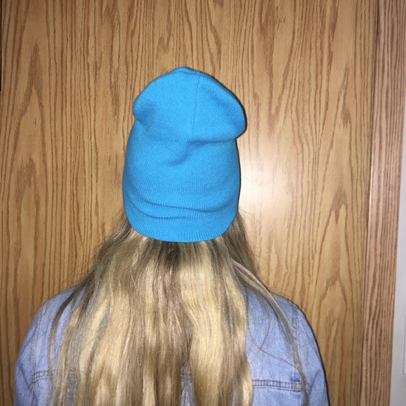 🍂Neff Bright Blue Cyan Unisex Block Letter Beanie - Picture 5 of 6